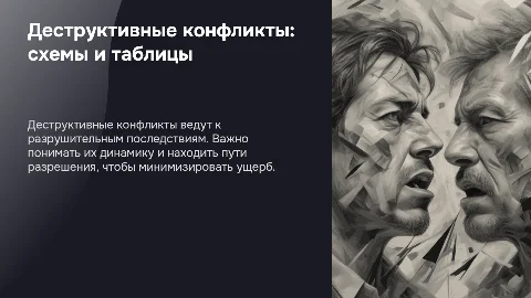 Схемы и таблицы деструктивного конфликта
