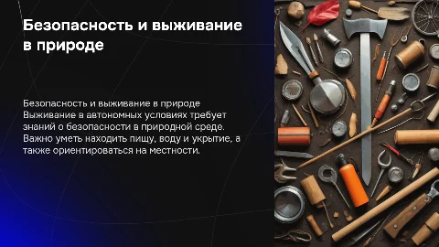 Безопастность в природной среде. Выживание в автономных условиях