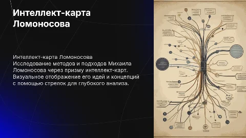 Интелект карта Ломоносова со стрелками