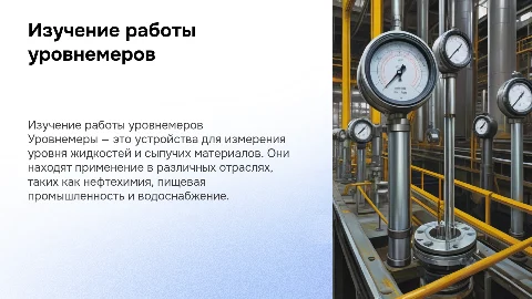 изучение работы уровнемеров