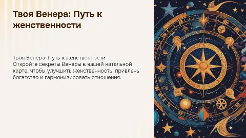 Гайд по Венере в натальной карте: женственность и финансы
