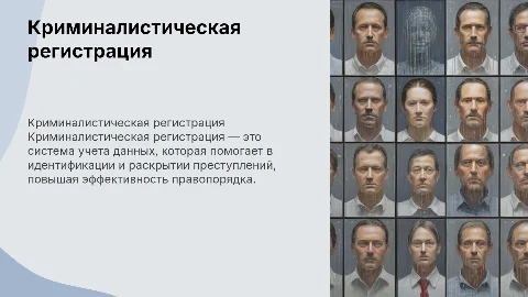 Криминалистическая регистрация и раскрытие преступлений