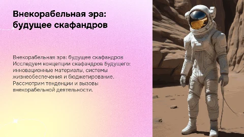 Внекорабельная эра: скафандр будущего и его технологии