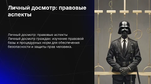 личный досмотр граждан: правовая основа и процессуальный порядок