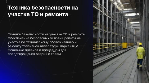 Техника безопасности на участке ТО и ремонта топливной аппаратуры