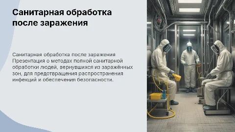 Полная санитарная обработка людей после заражения