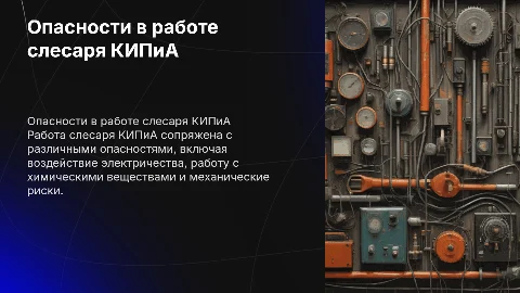 Вредные и опасные производственные факторы у слесаря КИПиА