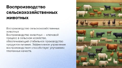 Воспроизводство сельскохозяйственных животных