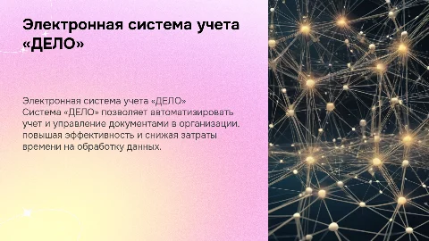 электронная система учета «ДЕЛО