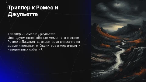 триллер к книге Ромео и Джульетта