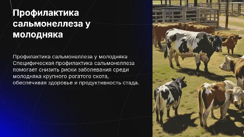 Специфическая профилактика сальмонеллеза у молодняка КРС