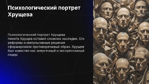 Психологический портрет Хрущева: личность и наследие