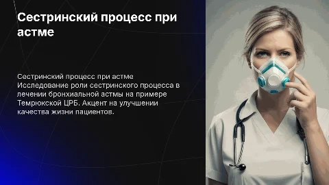 Сестринский процесс при бронхиальной астме: презентация
