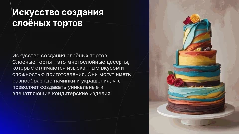 Слоёные торты