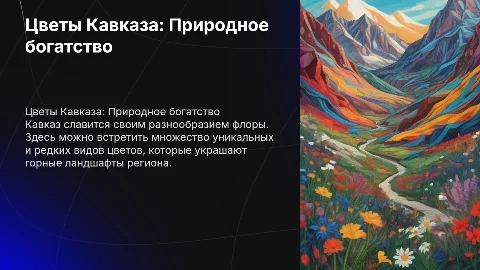 Цветы кавказа