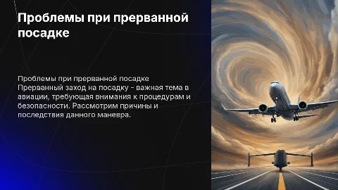 Проблема выполнения прерванного захода на посадку