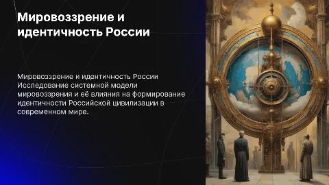 Системная модель мировоззрения и идентичность России