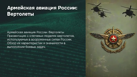 Армейская авиация: Вертолеты в вооруженных силах России
