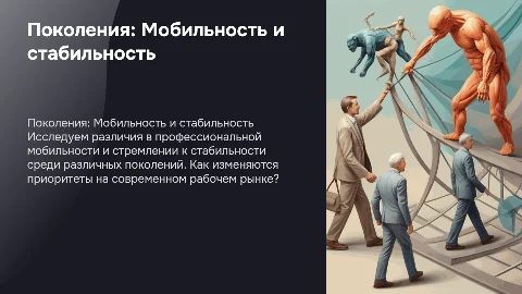 Сравнение поколений: профессиональная мобильность и стабильность