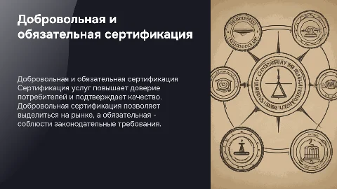 Добровольная сертификация и сертификация на услуги