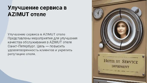 Разработка мероприятий по улучшению качества обслуживания в отеле