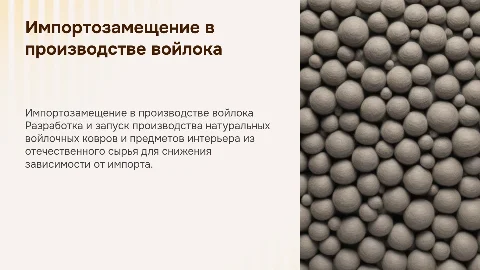 Организация импортозамещающего производства войлочных ковров