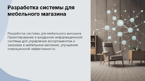 Разработка информационной системы для магазина мебели