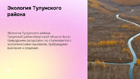 Экология Иркутской области: Тулунский район