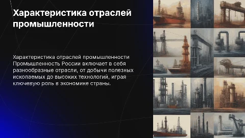 Характеристика отраслей промышленности России
