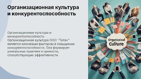 Организационная культура как фактор конкурентоспособности
