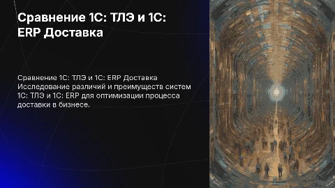 Сравнение 1 С ТЛЭ и 1 с ERP доставка
