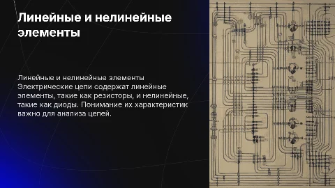 Линейные и нелинейные элементы в электрических цепях