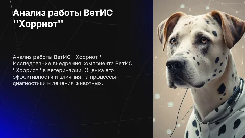 Презентация по ветеринарии: Анализ ВетИС "Хорриот"