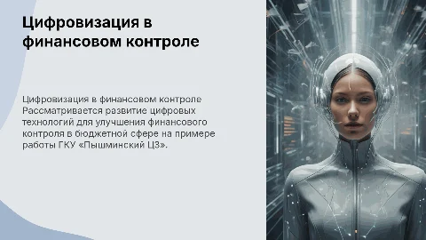 Цифровизация в финансовом контроле: Презентация ГКУ «Пышминский ЦЗ»