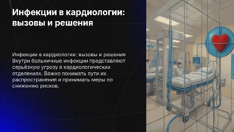 Внутри больничная инфекция в кардиологическом отделении