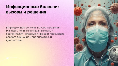 Малярия, менингококковая болезнь и полиомиелит: профилактика
