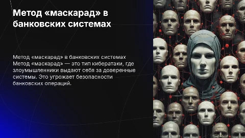 Метод «маскарад» в банковских системах: анализ и риски