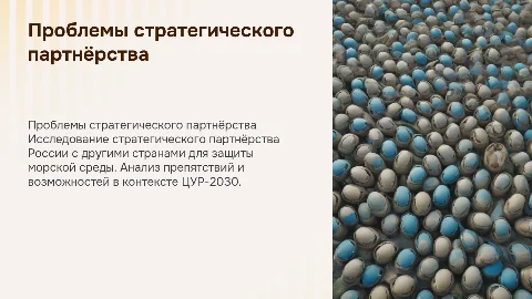 Защита ВКР: Проблемы стратегического партнёрства России