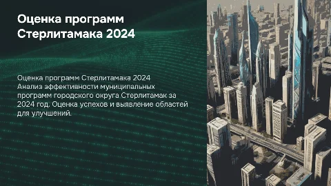 Оценка эффективности муниципальных программ Стерлитамака 2024