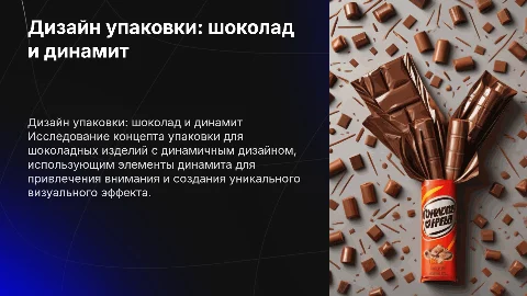 Обертка шоколадки дизайн с динамитом