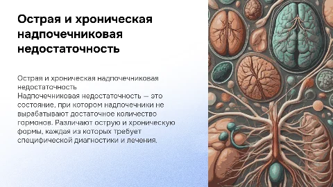 Надпочечниковая недостаточность: этиология, клиника и лечение