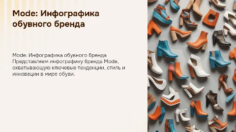 Mode (бренд) обуви инфографика