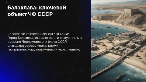 Балаклава как стратегический объект ЧФ СССР