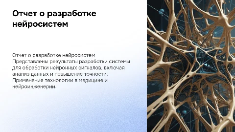 Отчет о разработке системы обработки нейронных сигналов
