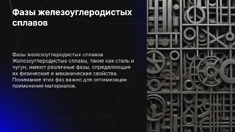 фазы железоуглеродистых сплавов (сталь, чугун)