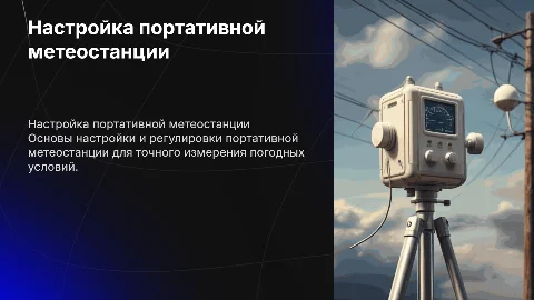 настройка и регулировка портативной метеостанции