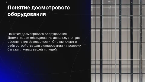Что понимается под досмотровым оборудованием?