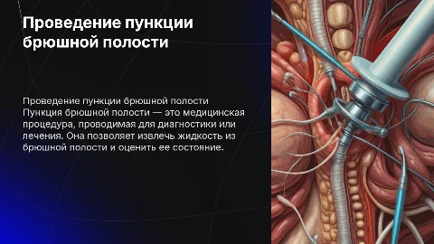 проведение пункции брюшной полости