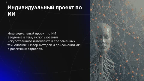 Индивидуальный проект на тему ИИ
