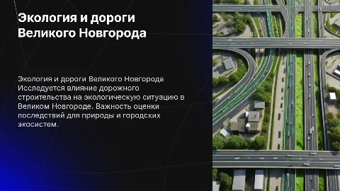 Влияние дорожного строительства на экологию в городе Великий Новгород